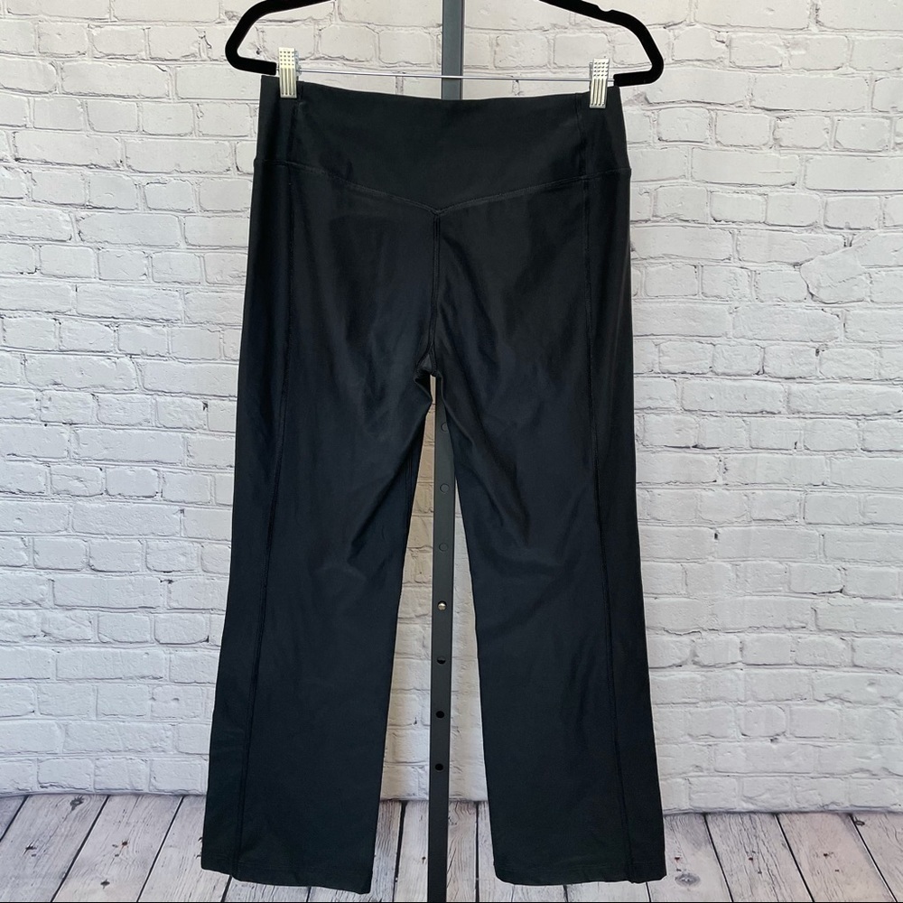Black Nike Dri Fit Flared Wide Leg Leggings - Picture 3 of 4